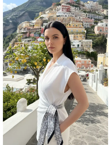 Bluzka Amalfi z wiązaną apaszką