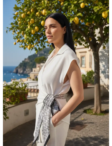 Bluzka Amalfi z wiązaną apaszką