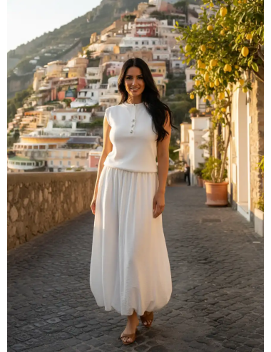 Kamizelka Amalfi ze srebrnymi guzikami