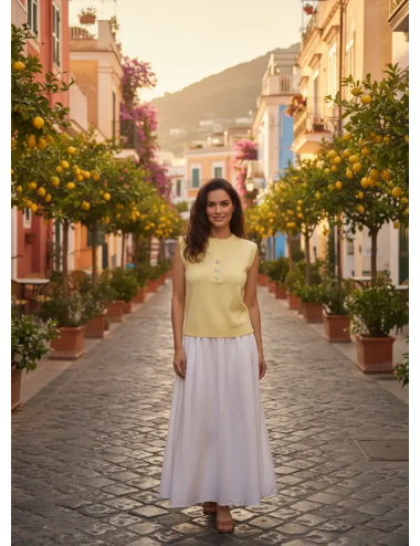 Kamizelka Amalfi ze srebrnymi guzikami
