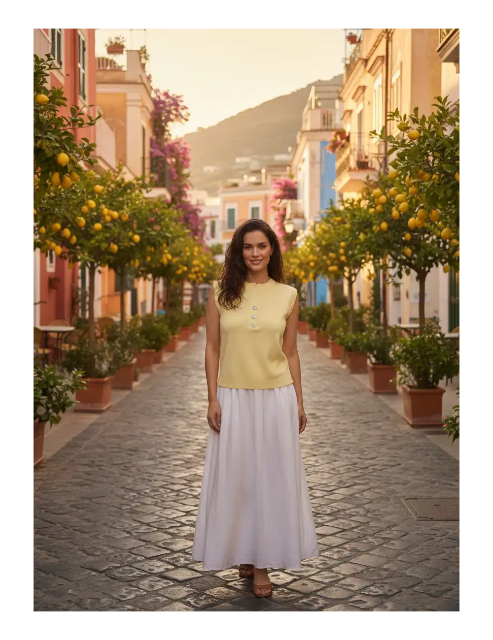 Kamizelka Amalfi ze srebrnymi guzikami
