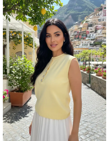 Kamizelka Amalfi ze srebrnymi guzikami