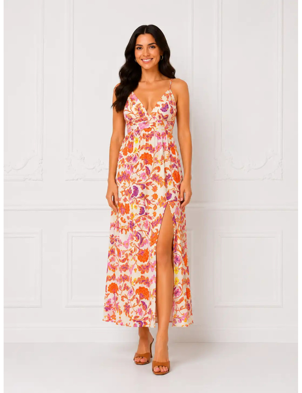 Kwiecista sukienka maxi Sunset Bloom