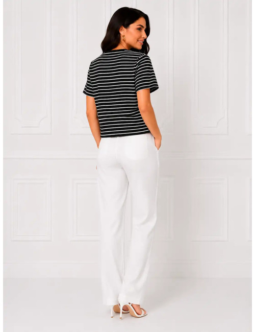 T-shirt Riviera Stripes czarno-biały