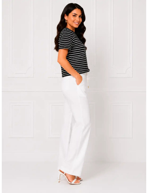 T-shirt Riviera Stripes czarno-biały