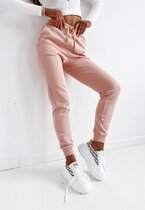 Spodnie dresowe wysoki stan slim STELLA POWDER PINK 1