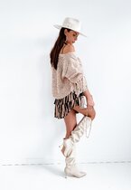 Sweter z frędzlami FRINGE BEIGE 5