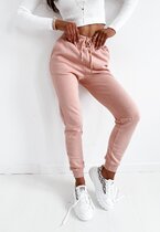 Spodnie dresowe wysoki stan slim STELLA POWDER PINK 0