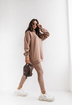 Komplet dresowy ocieplany z bluzą maxi LOVE CAMEL 0