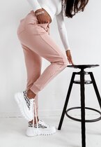 Spodnie dresowe wysoki stan slim STELLA POWDER PINK 7