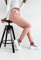 Spodnie dresowe wysoki stan slim STELLA POWDER PINK 6