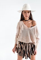 Sweter z frędzlami FRINGE BEIGE 1